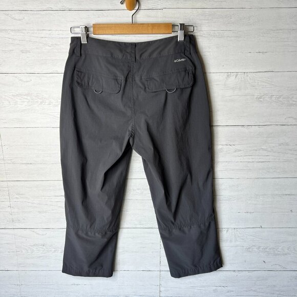 Columbia Sportswear Pants Womens Size 8 Dark Gray Hiking Capri Outdoor Gorpcore - Picture 10 of 16